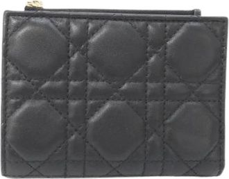 Dior Tweedehands leren portemonnees - Dames - Vintage Accessoires - Zwart - ONE Size - Vintage
