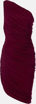 Norma Kamali Diana gathered asymmetric minidress