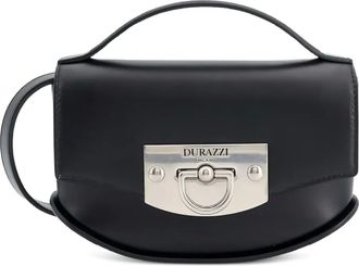 Durazzi Milano Swing engraved-logo leather tote bag - Black