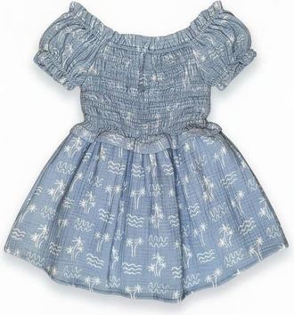 Miki Miette Ivy Cotton Dress in Denim Blue at Nordstrom, Size 12-18M