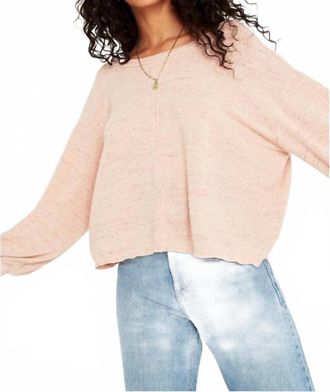Bloomingdale's Major Crush V Back Cozy Sweater In Rose