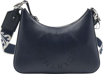 Stella McCartney Stella McCartney, Shoulder Bags, female, Blue, Size: ONE SIZE Logo Small Shoulder Bag