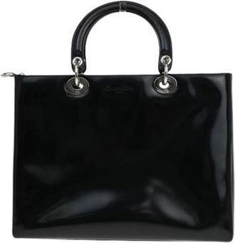 Dior Pre-owned Handbags, female, Black, Size: ONE SIZE Pre-owned Vintage Lady Dior Patent