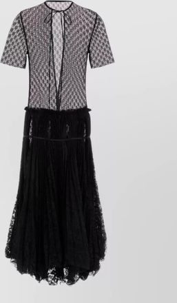 J.W.Anderson lace midi dress short sleeves tie neck