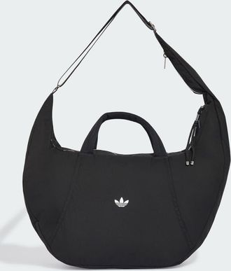 adidas adidas Original Sport borsa croissant grande nera e bianca-Nero