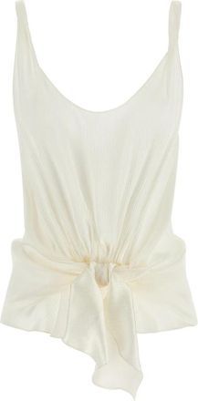 J.W.Anderson Top met Knoop aan de Voorkant - Dames - Tops zonder mouwen - Wit - 2XS - Tops