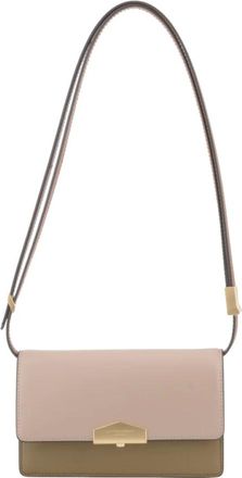 Pourchet Tassen, Dames, Beige, ONE Size, Leer, Anjou Schoudertas