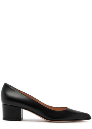 Gianvito Rossi Piper 45 Leather Pumps - Black