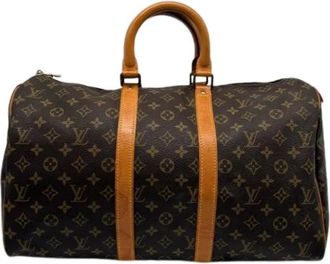 Louis Vuitton Pre-owned Boston bag - Dames - Vintage Weekendtas - Bruin - ONE Size - Leer - Vintage
