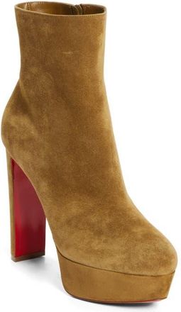 Christian Louboutin Loo Platform Bootie in Bronzo at Nordstrom, Size 11.5Us