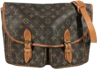 Louis Vuitton Vintage, unisex, Bruin, ONE Size, Leer, Pre-owned Shoulder Bag