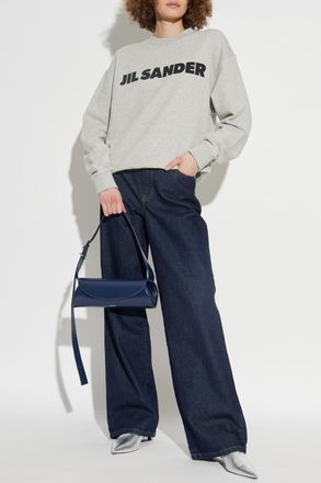 Jil Sander Sweatshirt With Logo, Womens, Grey