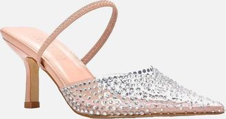 XY London Womens XY London Womens/Ladies Tia Patent Perspex Court Shoes - Pink - Size: 5