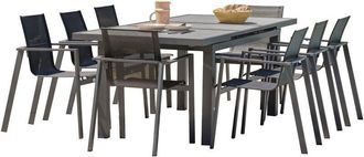 DCB Garden Venise - Conjunto De Comedor De Jard&iacute;n 8 Plazas De Aluminio Dcb Garden