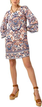 Hale Bob Silk Flora Midi Dress