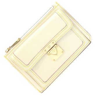 Louis Vuitton Blanc Suhali Leather Leather Coin Purse/Coin Case (Pre-Owned)