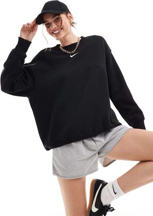Nike Phoenix Fleece oversized sweatshirt in black