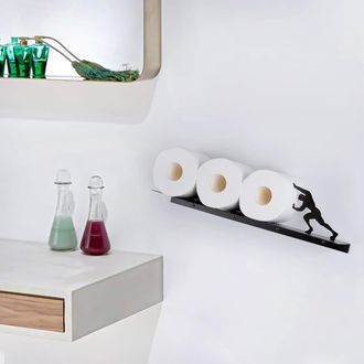 OEM Soporte De Pared Para Papel Higi&eacute;nico Con Estante: Pr&aacute;ctico Almacenamiento Para Rollos De Papel Higi&eacute;nico, Toallas Y Toallitas H&uacute;medas Decoraci&oacute;n De M