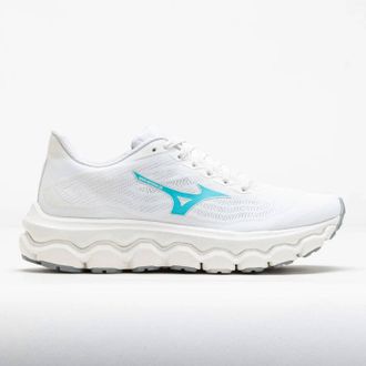 Mizuno Womens Wave Horizon 8 Running Shoes In White/tanager/turquoise