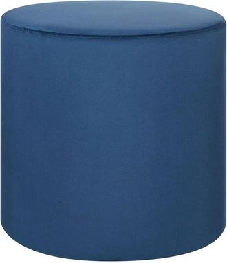Beliani Puf Terciopelo Azul oscuro