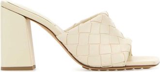 Bottega Veneta Off White Textured Heels