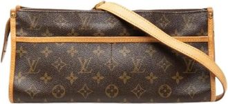 Louis Vuitton Pre-owned Popincourt Monogram Schoudertas - Dames - Vintage Schoudertas - Bruin - ONE Size - Leer - Vintage