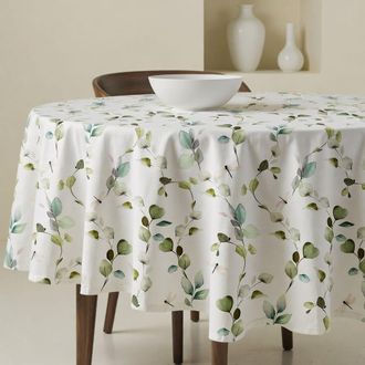 Muare Home Mantel redondo antimanchas 100% algod&oacute;n multicolor 190 cm