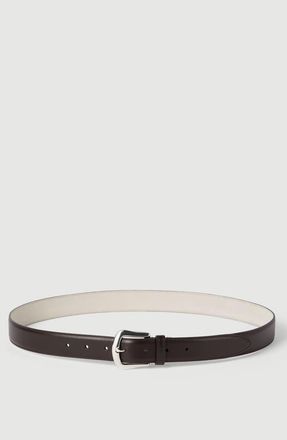 Brunello Cucinelli Calfskin belt in Brown at Nordstrom, Size 100