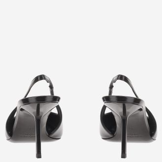 Saint Laurent Womens Pumps Babylone Breteuil Black Leather Black-Black Black/black