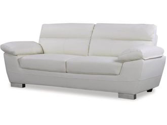 Habitat et Jardin Habitat Et Jardin - Divano In Pelle / Pvc Rigenerato dallas - 3 Posti - Bianco