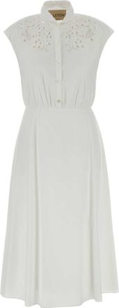 Valentino Garavani White Poplin Dress
