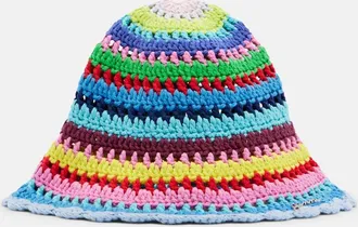 Ganni Crochet cotton bucket hat