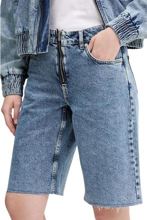 Karl Lagerfeld Relaxed Denim Shorts - Dames - Denim shorts - Blauw - W24 - Denim - Korte Broeken