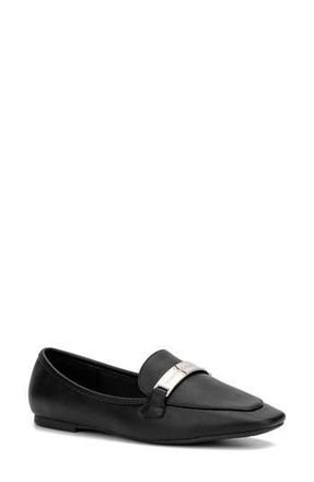 New York & Company Harleigh Faux Leather Loafer in Black at Nordstrom Rack, Size 6.5