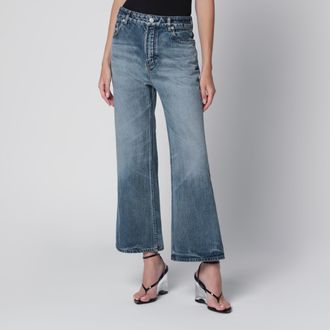 Alaia Jeans svasati in denim con lavaggio chiaro