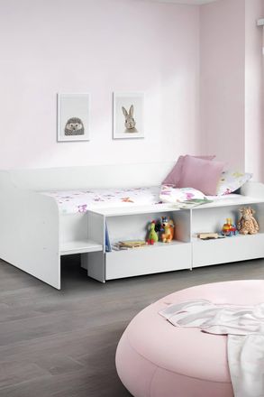 Julian Bowen Stella Single White Low Sleeper Bed with Storage