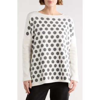 Go Couture Dolman Sleeve Sweater in Ivory Print 3 at Nordstrom Rack, Size X-Large