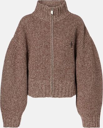 The Attico Cardigan in lana e cashmere con ricamo