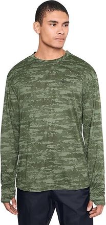 Marmot AirExchange SolarShield Crew Long Sleeve Mens Clothing Olive Grove Lagos : LG, Polyester