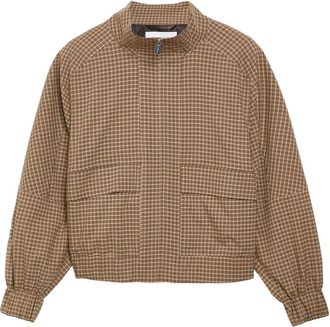 Comma Checked Blouson Jacket - Dames - Zomerjassen - Bruin - L - Jassen