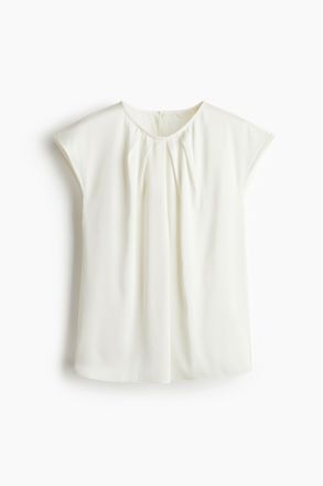 H&M Bluse mit Zierfalten - Weiss