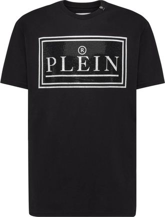 Philipp Plein T-shirt met ronde hals - Heren - T-shirts - Zwart - 2XL - Katoen - Tops