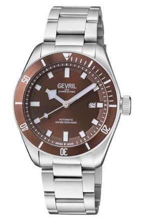 Gevril Group Yorkville Bracelet Watch, 43mm in Silver at Nordstrom Rack