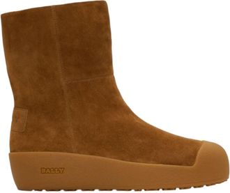 Bally Mens Gstaad Suede Leather Shirling Lined Boots In Camel