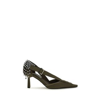 Prada Bicolor Cotton High Heel Womens Pumps