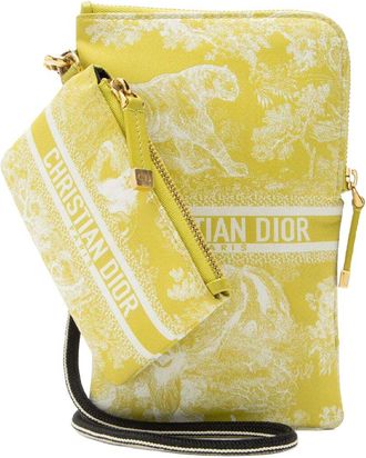 Dior Green Nylon Toile De Jouy Diortravel Multifunction Crossbody (Authentic Pre-Loved)