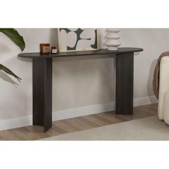 Dmora Consola Cercino, Un Estante, Peso Soportado 25 Kg, Color Estante Negro, 150x35x75h Cm Negro