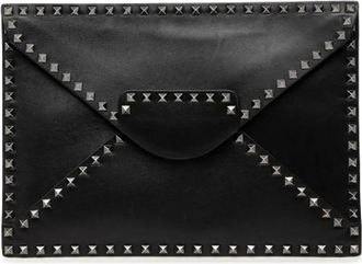 Valentino Pre-owned Clutch - Dames - Vintage Clutch - Zwart - ONE Size - Leer - Vintage