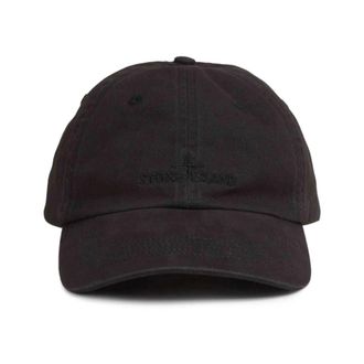 Stone Island Caps, male, Black, Size: ONE SIZE Baseball Cap