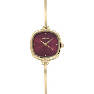 Ettika Square Case Slim Strap Watch in Claret at Nordstrom Rack